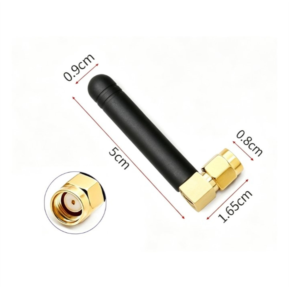Metabee 2.4/5.8GHz 3dBi Kurze Gummi Ente WiFi Antenne, Rechtwinkel RP-SMA Stecker